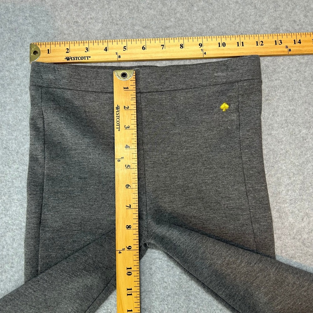 Kate Spade Gray Jamie Knit Ponte Leggings Pants Bow Ankle Stretch Girls Sz Large - Picture 8 of 11